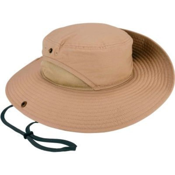 Ergodyne Chill-Its 8936 Lightweight Ranger Hat, Mesh Paneling, L/XL, Khaki 12599